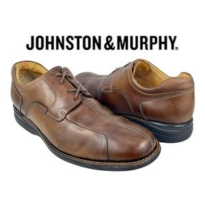 Johnston & Murphy | Mens 11M| Shuler Bicycle Brown Leather Derby Flex Sole Shoe‎
